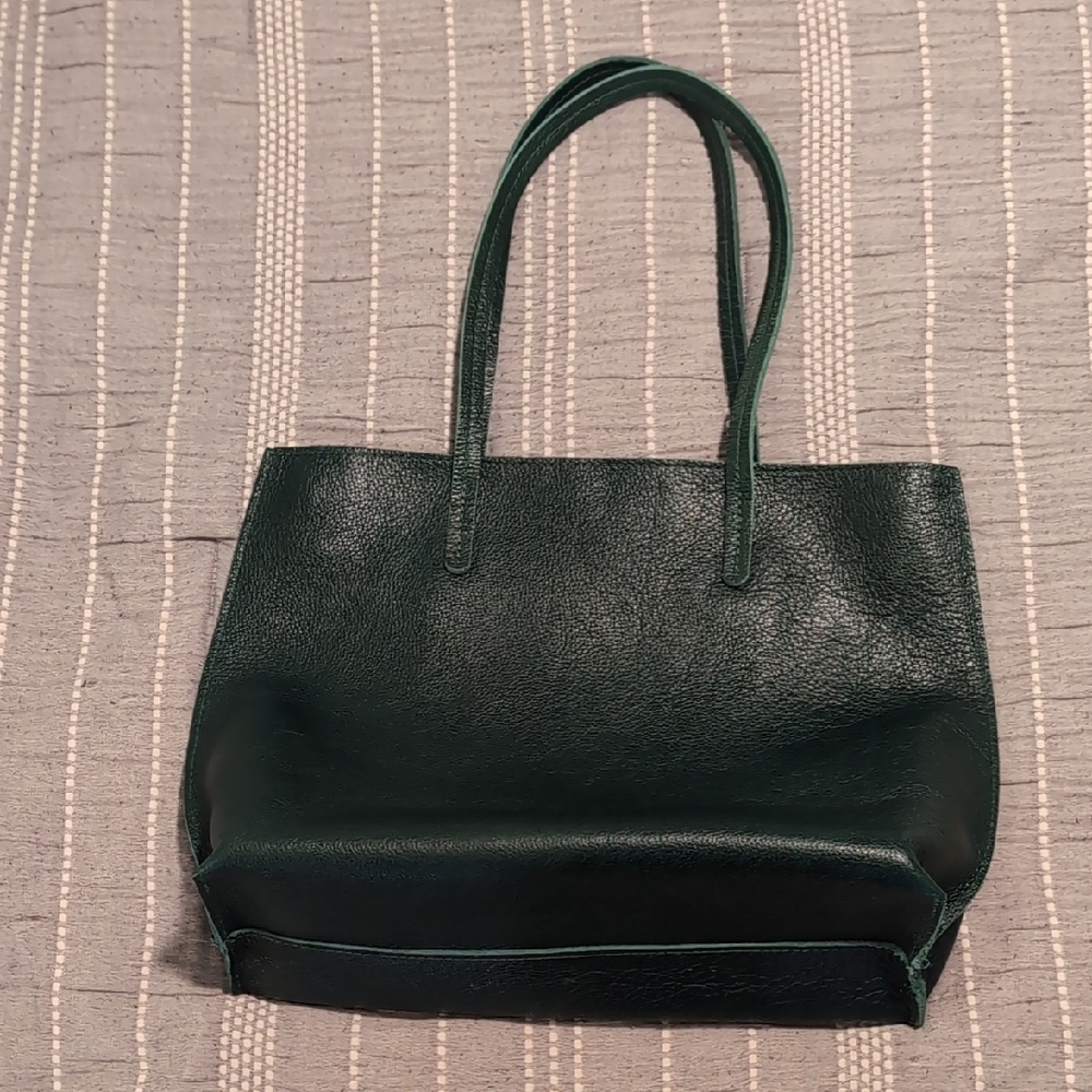 Portland Leather Large August Tote - Forest Green